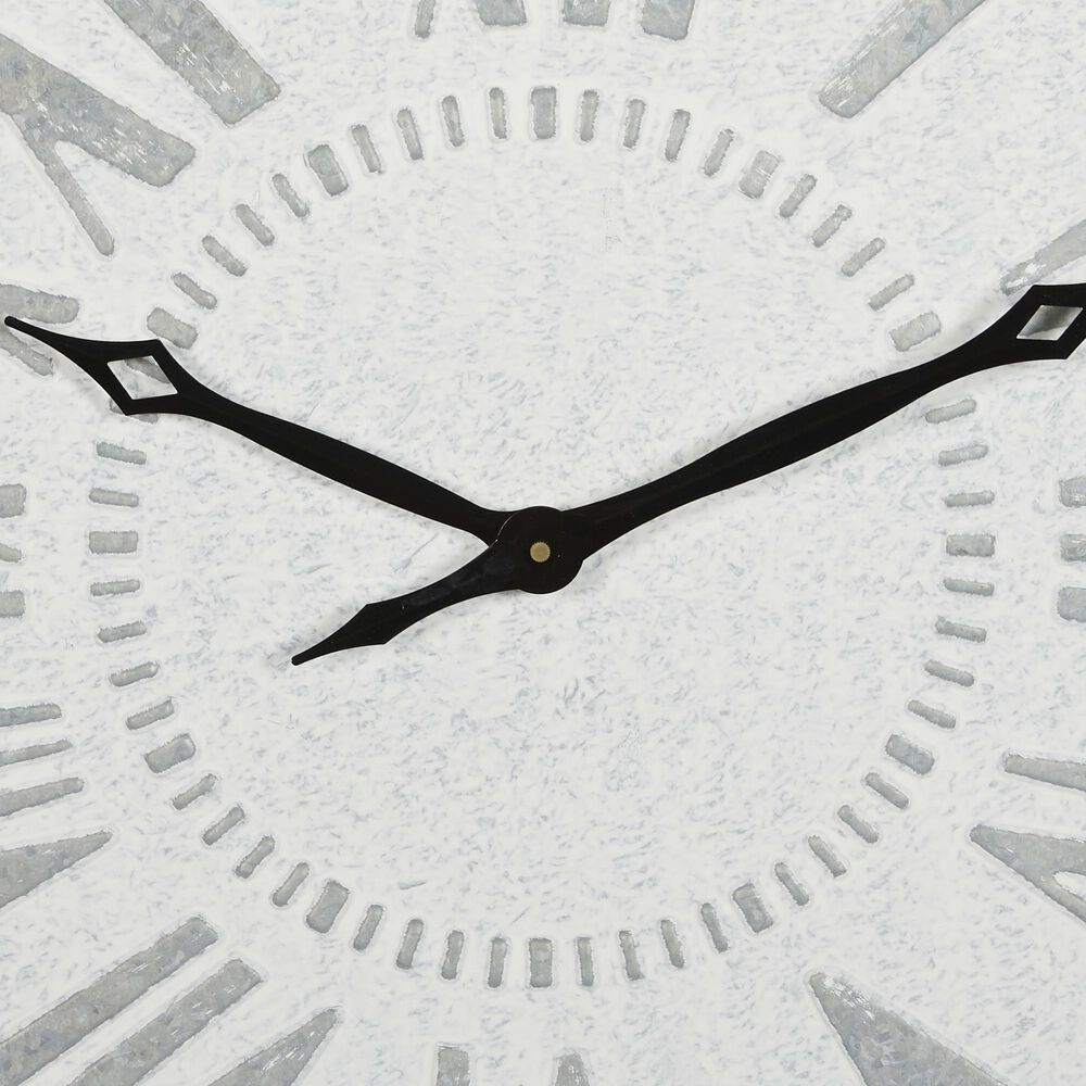 Maple and Jade 25&quot; Metal Wall Clock in Grey, , large