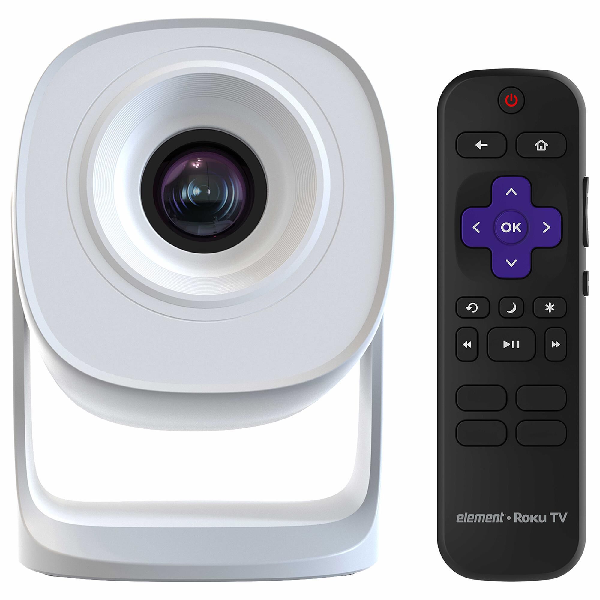 Element Roku 720P HD Mini Smart Projector in White