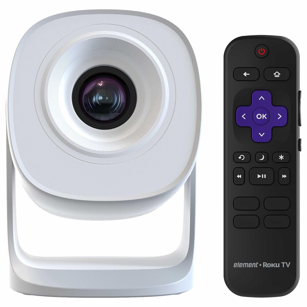 Element Roku 720P HD Mini Smart Projector in White, , large