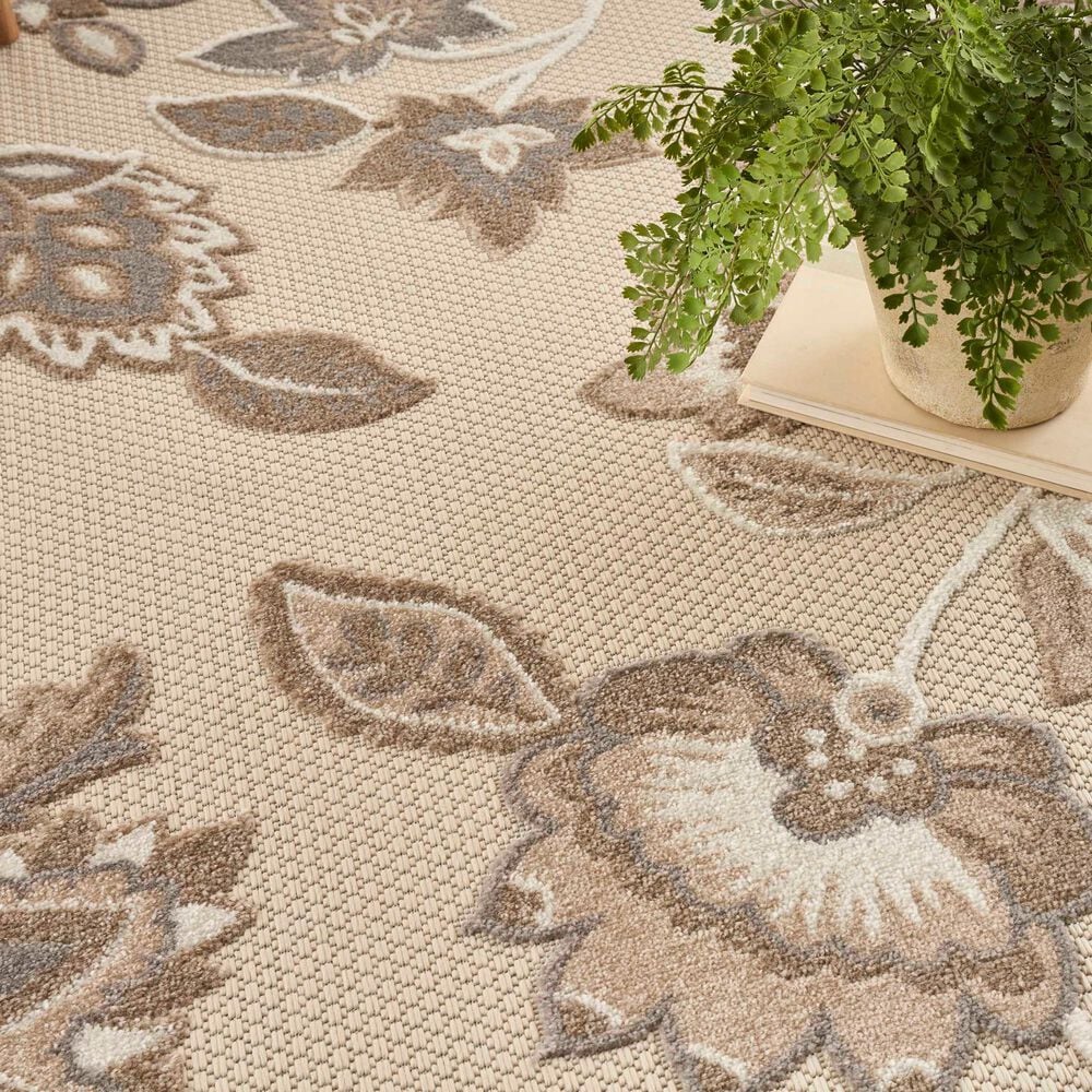 Nourison Aloha ALH31 6&#39; x 9&#39; Beige Indoor/Outdoor Area Rug, , large