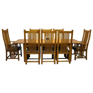 Crafters & Weavers 9-Piece Dining Set with High Back Chairs in Michael"s Cherry, , large
