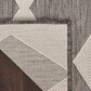 Nourison Positano Geometric Charcoal 8" x 10" Indoor/Outdoor Area Rug, , large