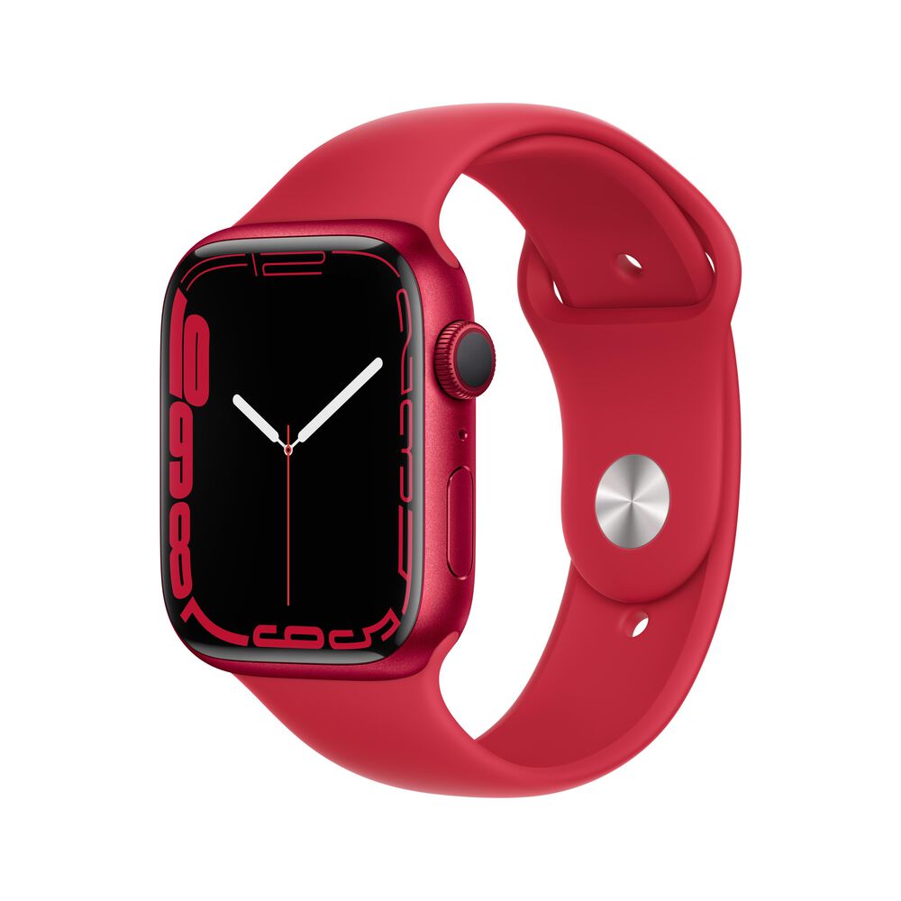 Apple Watch Series 7 (GPS) 45mm (PRODUCT)RED Aluminum Case with (PRODUCT)RED Sport Band, , large