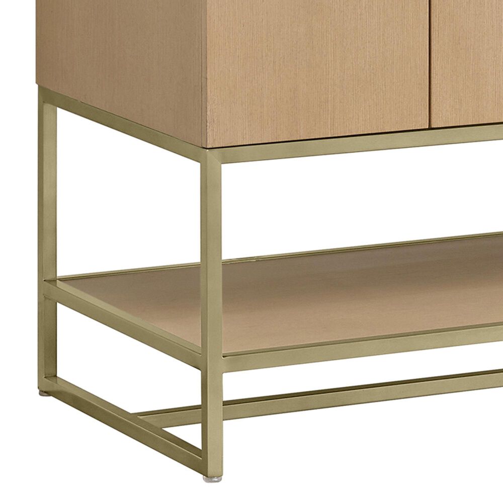 37B Mauri 60" Double Bathroom Vanity with Metal Base in Warm Oak with High-Profile 4" White Composite Stone Top, , large