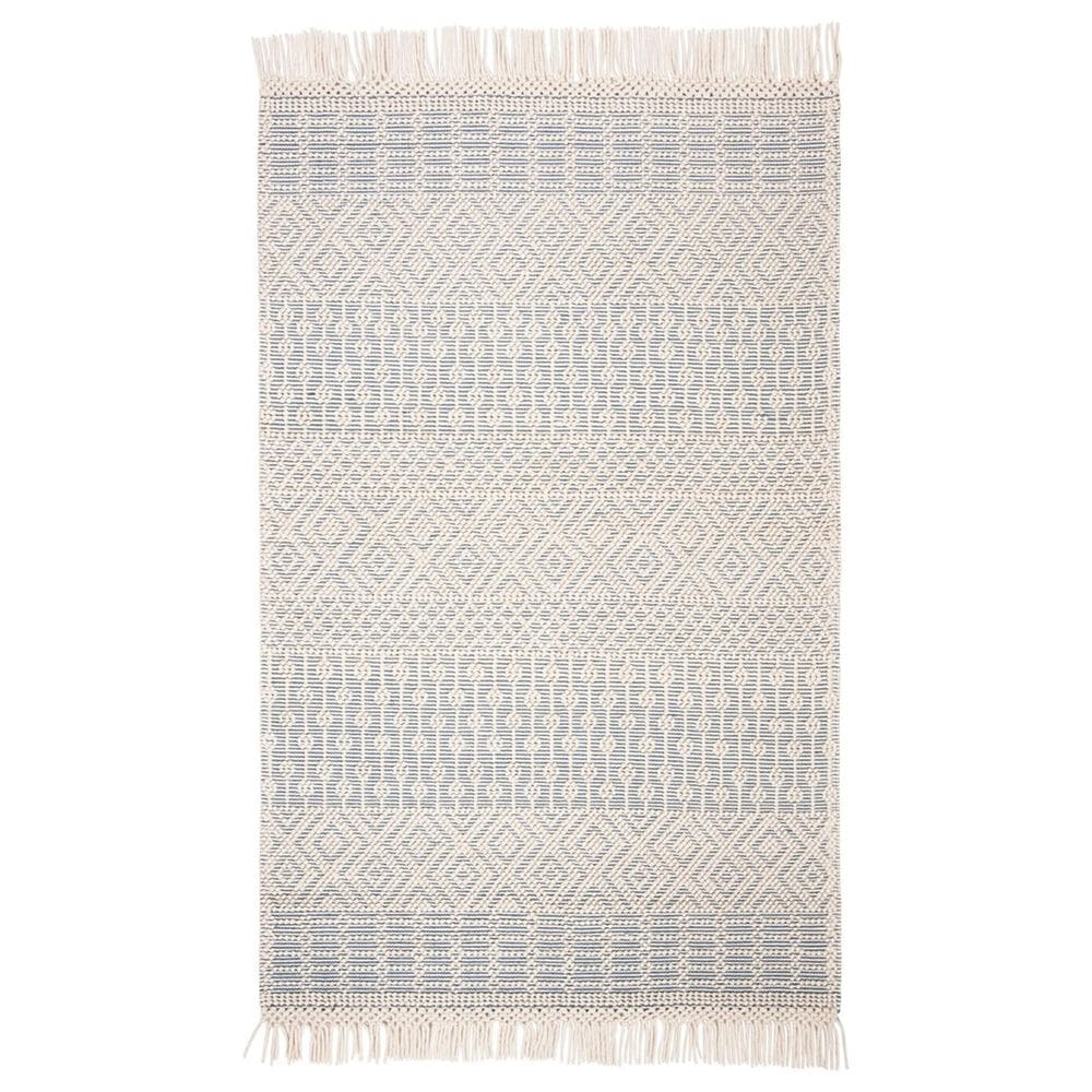 Safavieh Natura NAT852A 5" x 8" Ivory and Grey Area Rug, , large