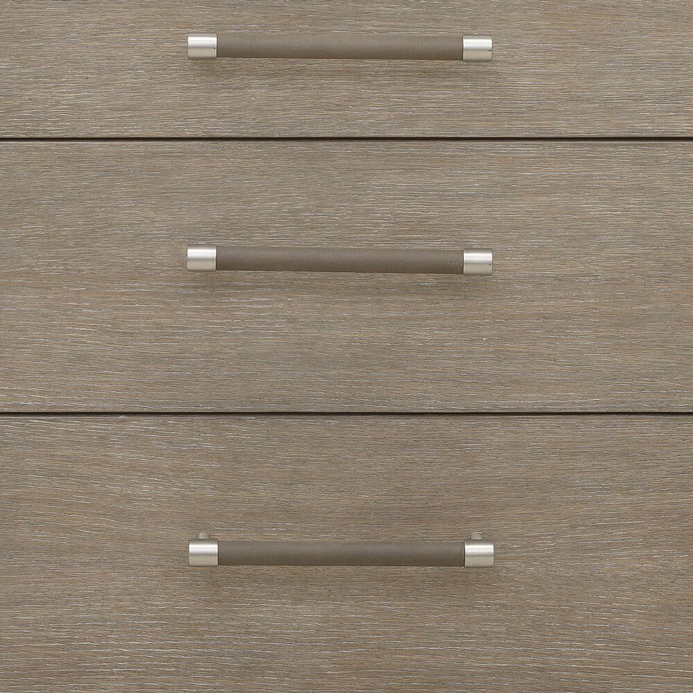 Nicolette Home Anderson Park Dark 5-Piece King Upholstered Bedroom Set in Moose Trail and Frontier Brown, , large