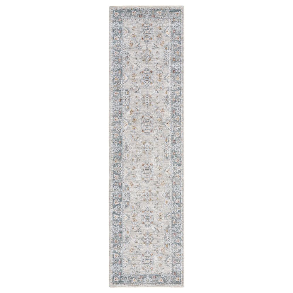 Surya Dresden DRE-2325 Medium Gray, Gray, White, Light Slate, Mustard and Rust 2'7" x 7'3" Runner, , large