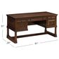 Riva Ridge Arlington Half Pedestal Desk in Classis Brown, , large