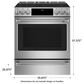 Cafe 30" Slide-In Induction Smoothtop Range in Stainless Steel, , large