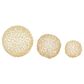 CosmoLiving by Cosmopolitan Geometric Orb Sculpture in Gold (Set of 3), , large