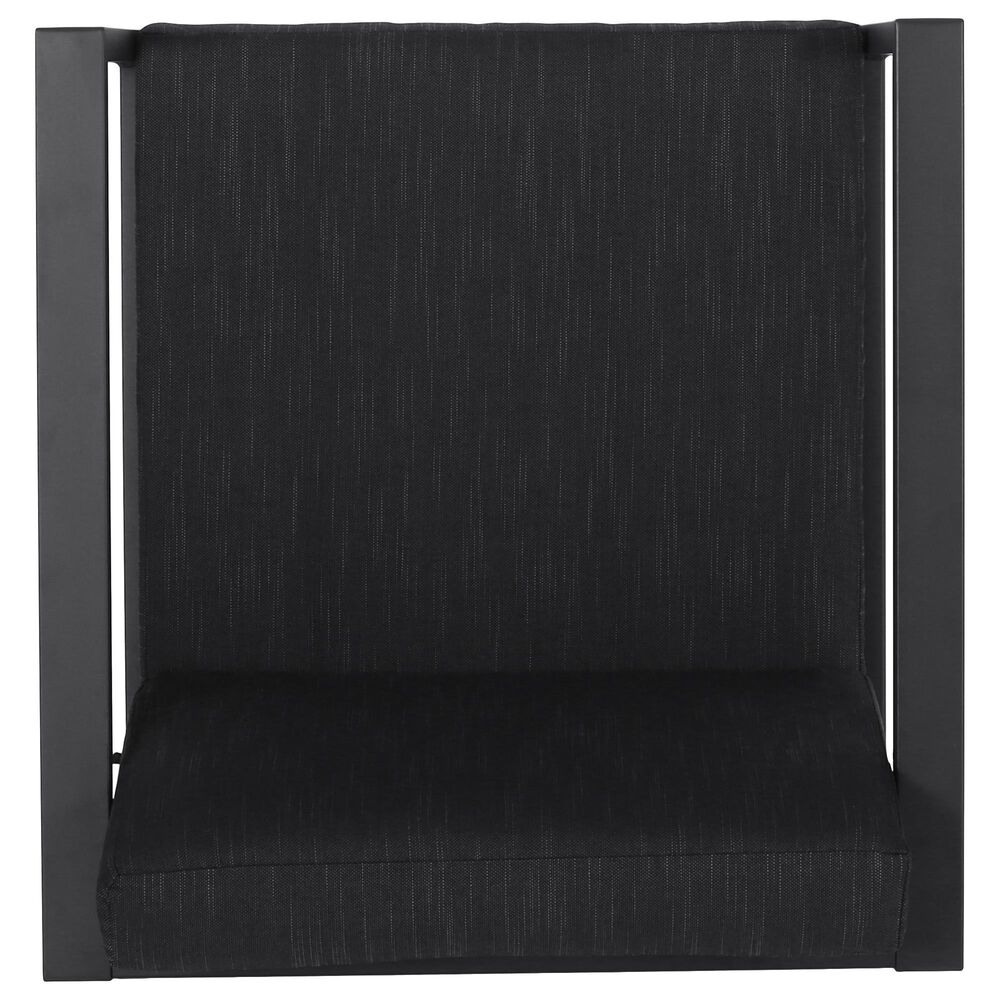 Hearth and Haven Navan 4-Piece Patio Conversation Set with Black Cushion in Dark Gray, , large