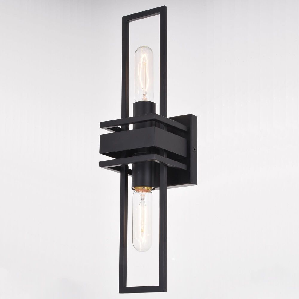 Vaxcel Marquis 2-Light Wall Sconce in Matte Black, , large