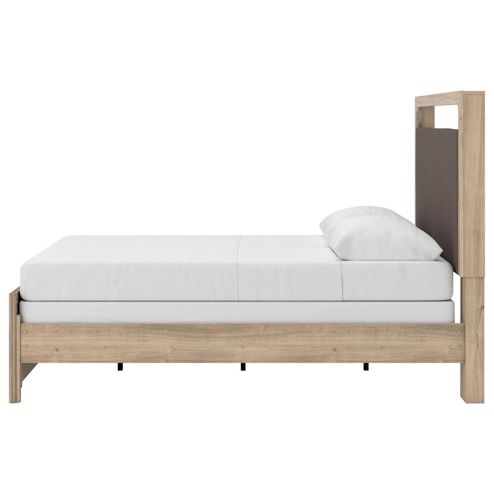 Ashley Kinlanni Queen Upholstered Panel Bed in Tan, , large