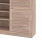 Bestar Pur 86" Closet Organizer with 6-Drawer in Rustic Brown, , large