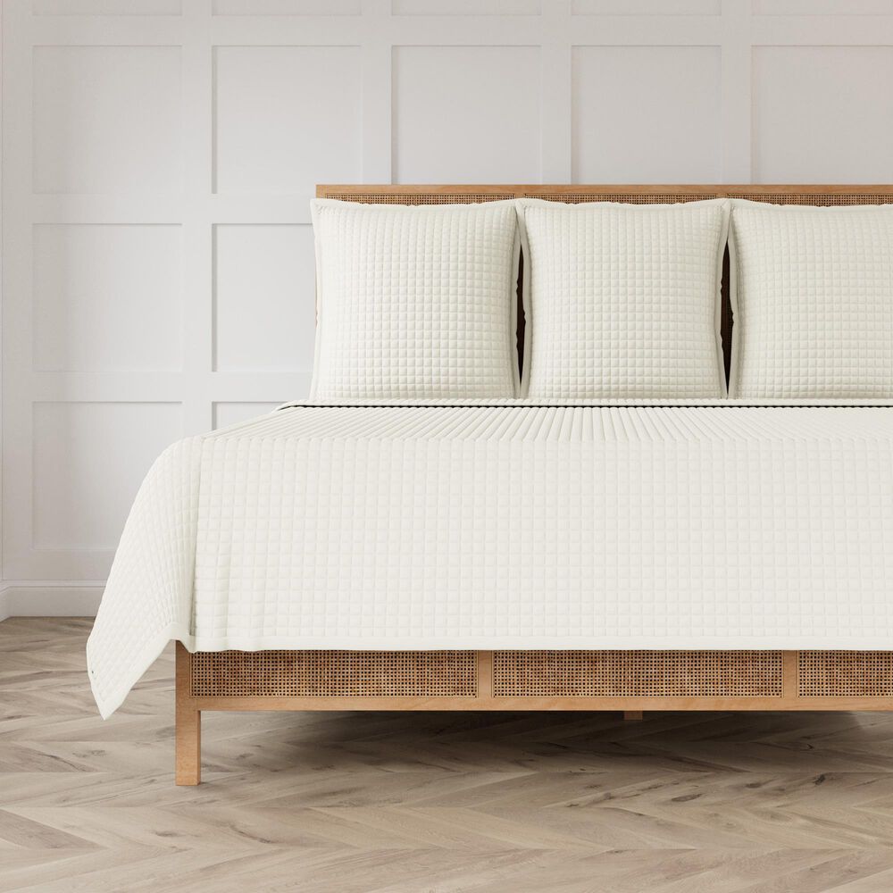 Ann Gish Ready-to-Bed 2.0 Twin Quilted Coverlet in Ivory, , large