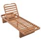 Hearth and Haven 2-piece Outdoor Chaise Lounge Set with Slat Side Table in Cream, , large