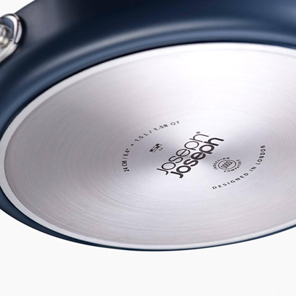 Joseph Joseph Space 9.5&quot; Folding Handle Frying Pan in Midnight Blue, , large
