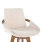Lumisource Cosmo Swivel Counter Stool with Cream Cushion in Walnut and Black, , large