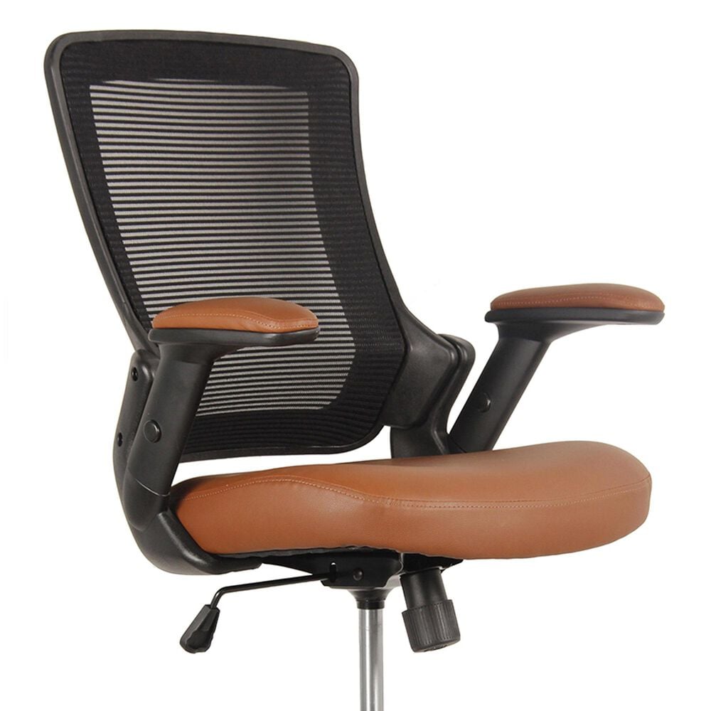 Rta Products Llc Mid-Back Mesh Task Office Chair with Height Adjustable Arms in Brown, , large