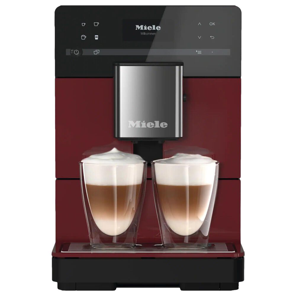 Miele Silence OneTouch Countertop Coffee Machine in Black and Tayberry Red, , large