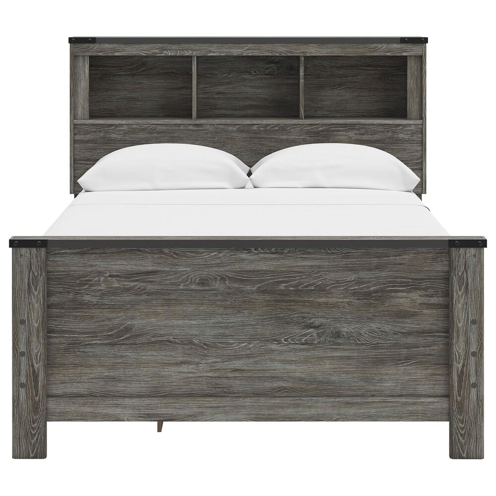 Ashley Frandern Full Bookcase Bed with Storage in Warm Gray, , large