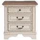 Ashley Realyn 3-Piece King Panel Bedroom Set in Chipped White, , large