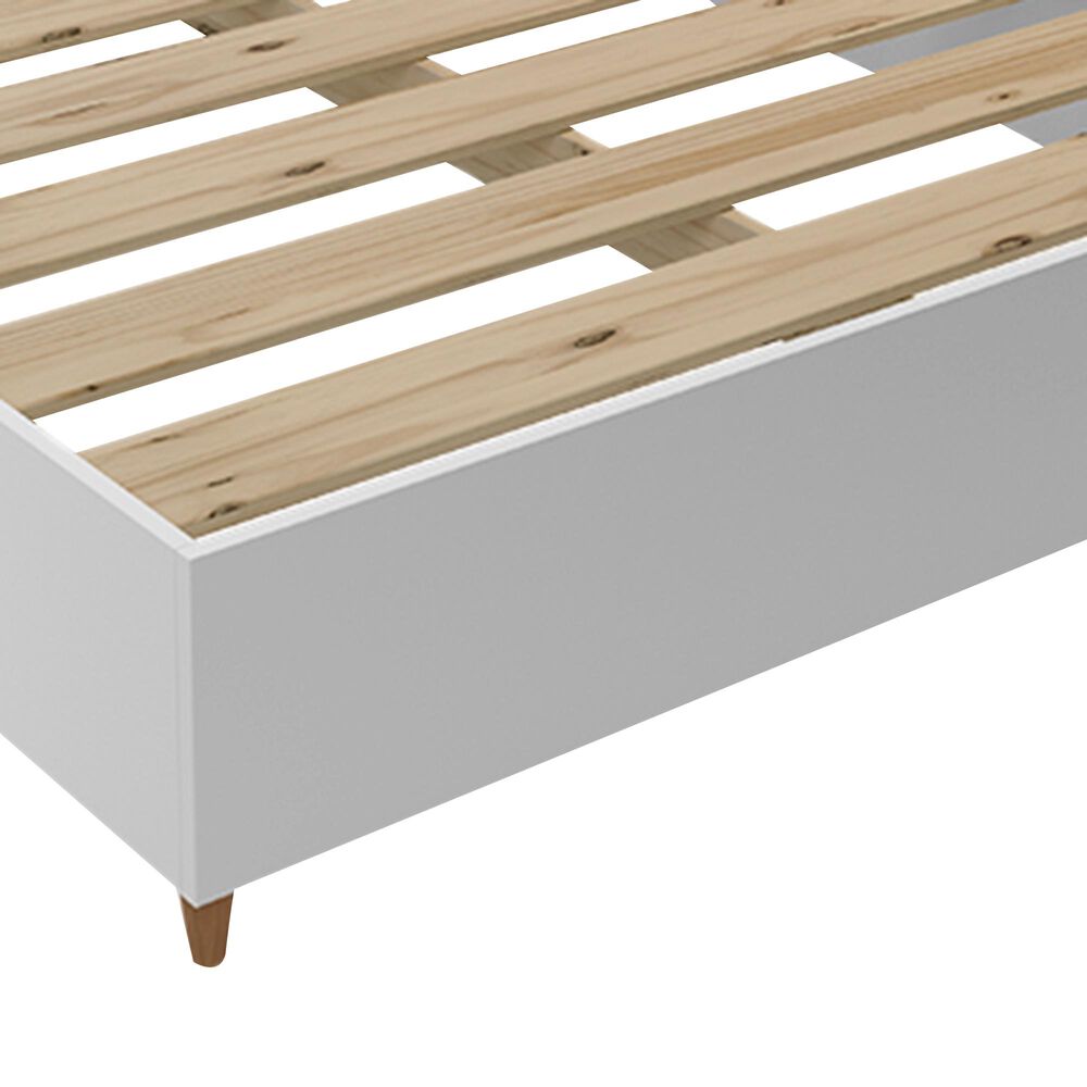 Midtown Concepts Queen Platform Bed in White-Tuscan, , large