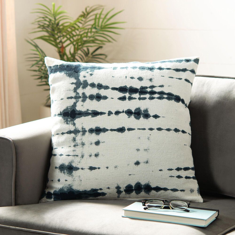 Safavieh Arya 20" Pillow in Beige and Navy, , large