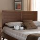 Baxton Studio Seren King Panel Headboard in Walnut Brown, , large