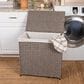 Household Essentials Handwoven Laundry Hamper with Lid and Removable Liner Bag in Gray, , large