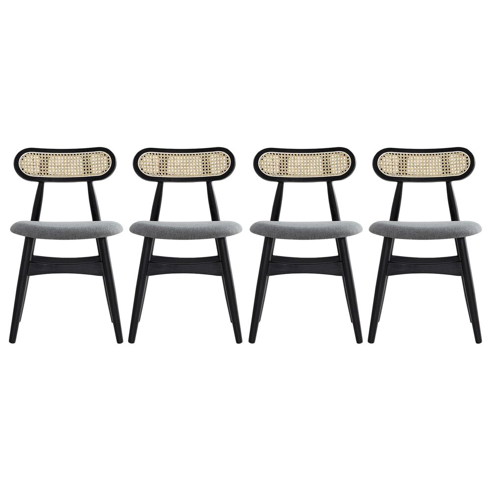 Dayton Colbert Side Chair in Black and Natural &#40;Set of 4&#41;, , large