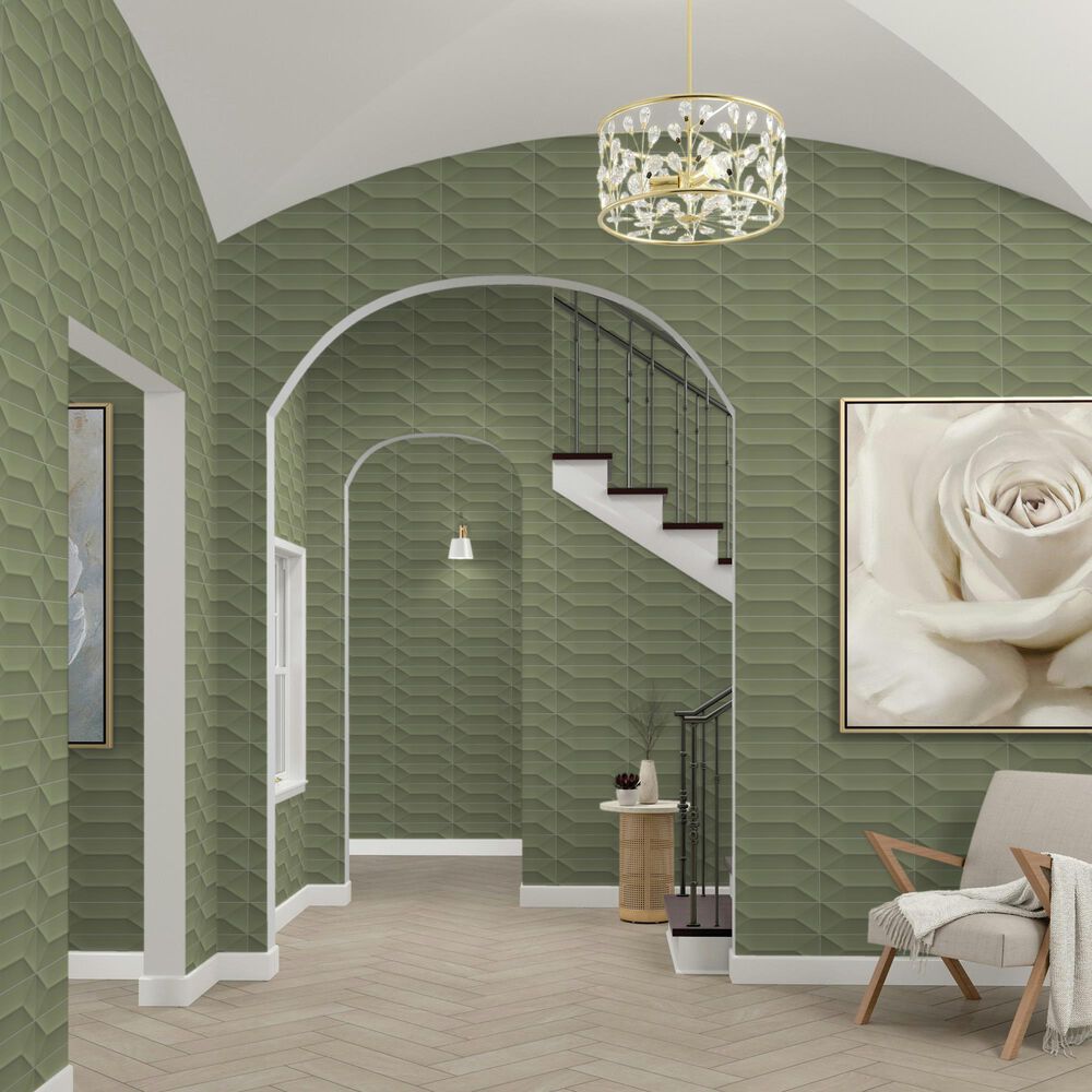 Dal-Tile Mythology Chronos Wave Crest 4" x 12" Ceramic Tile, , large