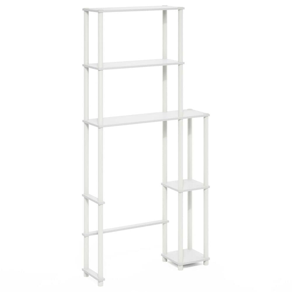 HOMLUX Turn-N-Tube 5-Shelf Toilet Space Saver in White, , large