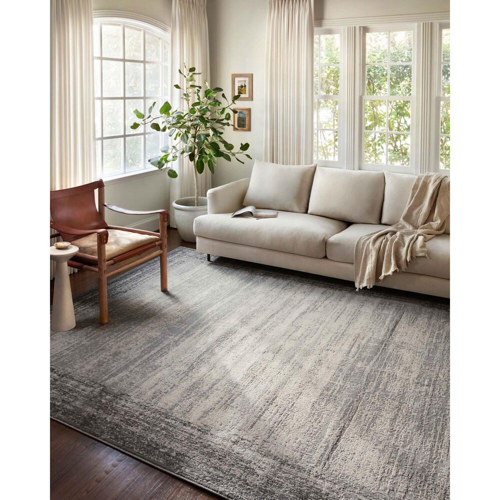 Loloi II Austen AUS-02 5&#39;3&quot; x 7&#39;7&quot; Pebble and Charcoal Area Rug, , large
