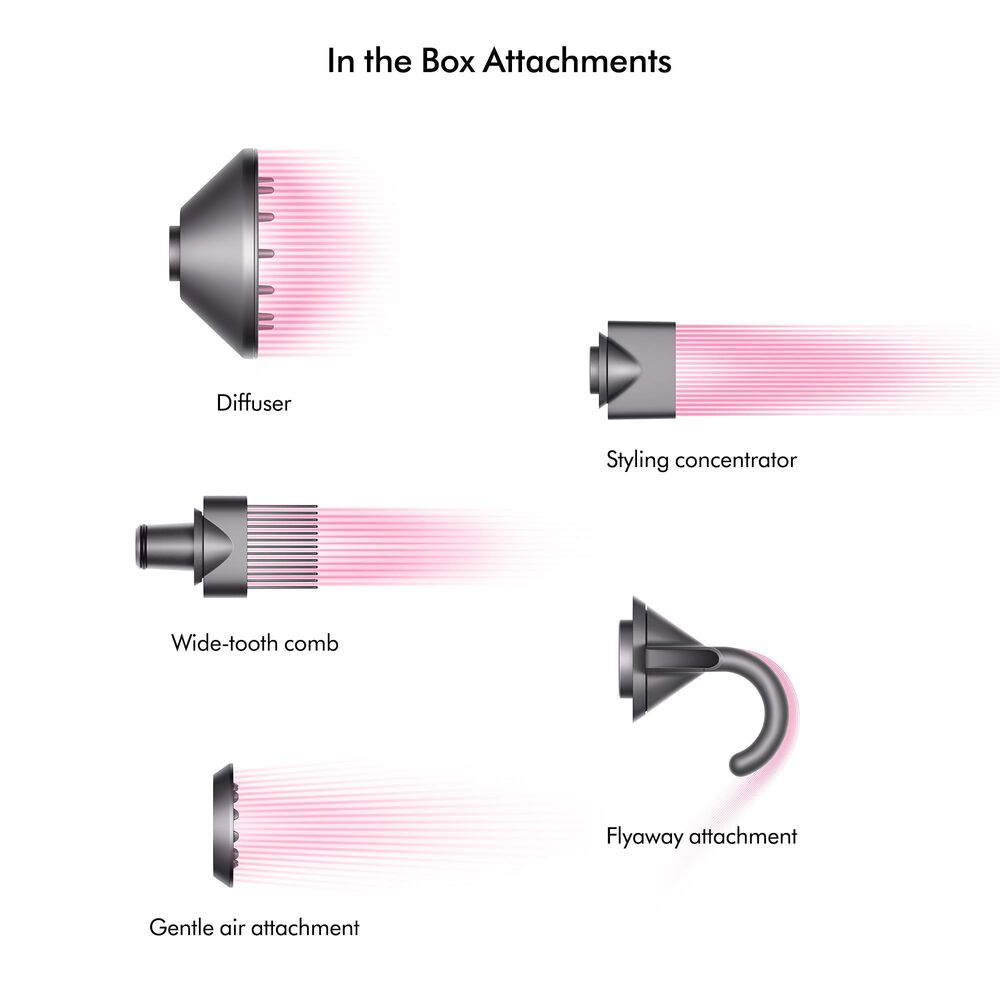 Dyson Supersonic Hair Dryer in Silver and Fuchsia, , large