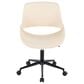 Lumisource Fabrico Office Chair with Cream Cushion in Black, , large