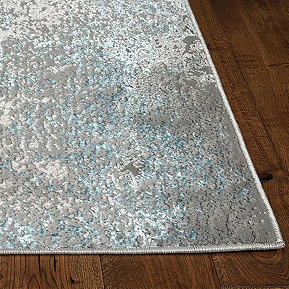 Kas Oriental Rugs Luna Natura 3&#39;3&quot; x 4&#39;11&quot; Silver and Blue Area Rug, , large
