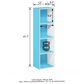 HOMLUX 4-Tier Open Shelf Display Organizer Bookcase in Light Blue and White, , large