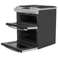 GE Appliances 30" Slide-In Front-Control Gas Double Oven Range in Stainless Steel, , large