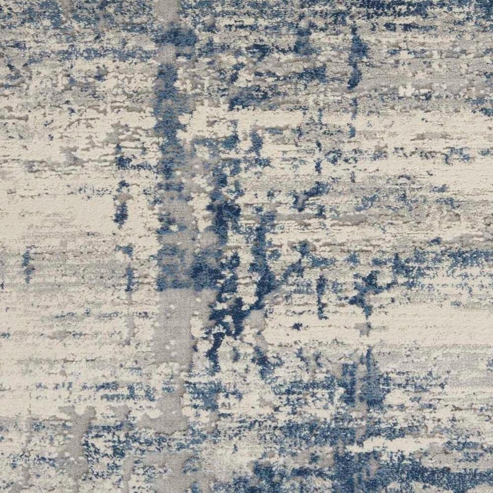 Nourison Rustic Textures Ivory, Deep Blue and Grey 7&#39;10&quot; x 10&#39;6&quot; Area Rug, , large