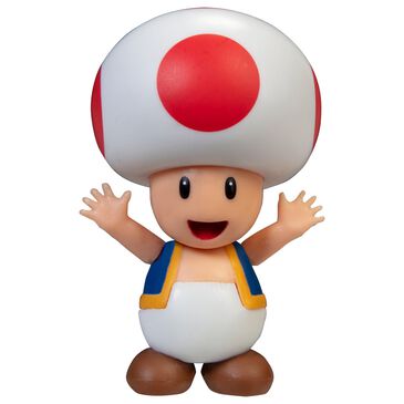 World of Nintendo Super Mario  2.5" Limited Articulation Wave Action Figure - Red Toad, , large