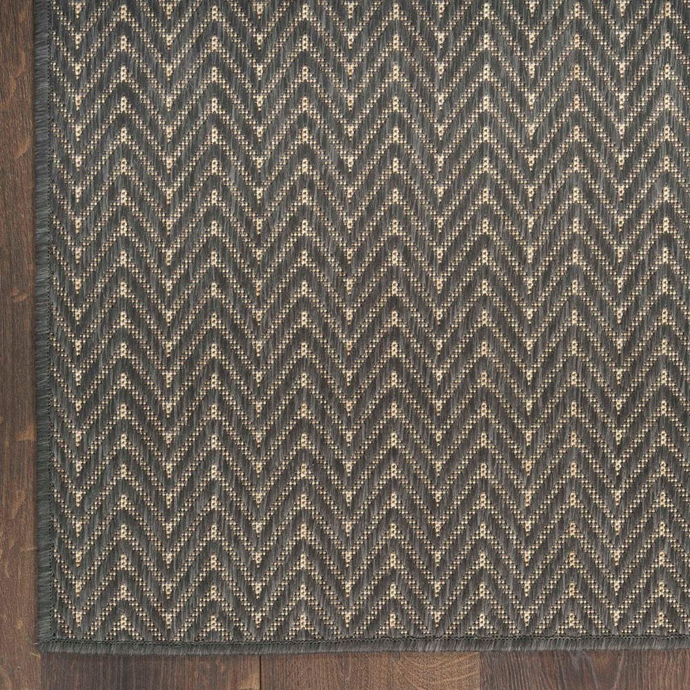 Nourison Horizon HOZ02 Charcoal 8&#39; x 10&#39; Indoor/Outdoor Area Rug, , large