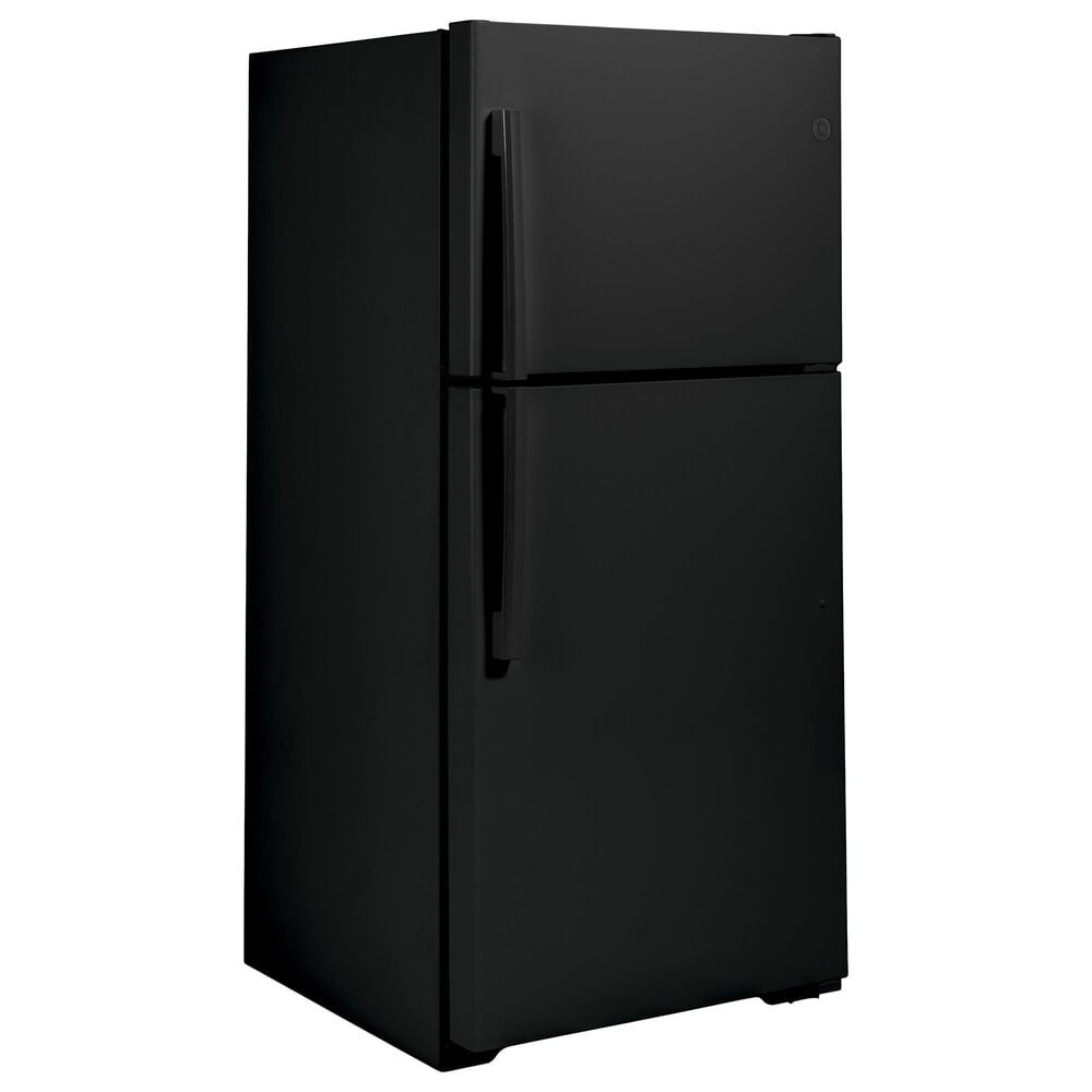 GE Appliances 19.2 Cu. Ft. Top-Freezer Refrigerator in Black, , large