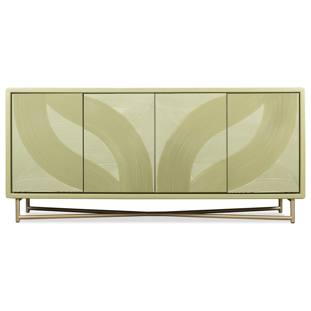 Hooker Furniture Commerce and Market Into the Woods Credenza in Green and Gold, , large
