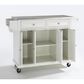 Crosley Furniture Stainless Steel Top Kitchen Cart in White, , large