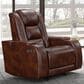 New Heritage Design Chester Power Glider Recliner in Brown, , large