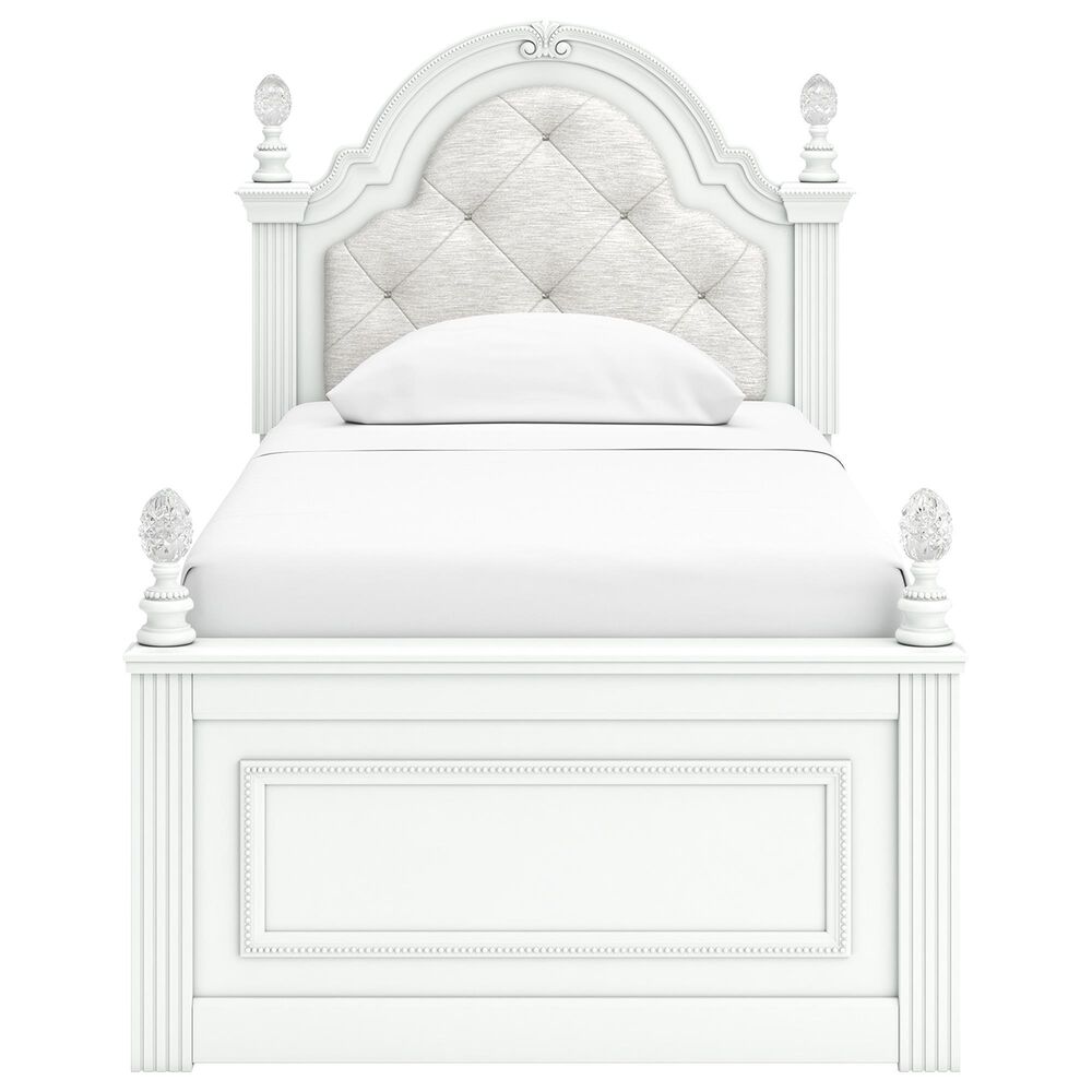 Ashley Kozlani 4-Piece Twin Panel Storage Bedroom Set in Matte White, , large