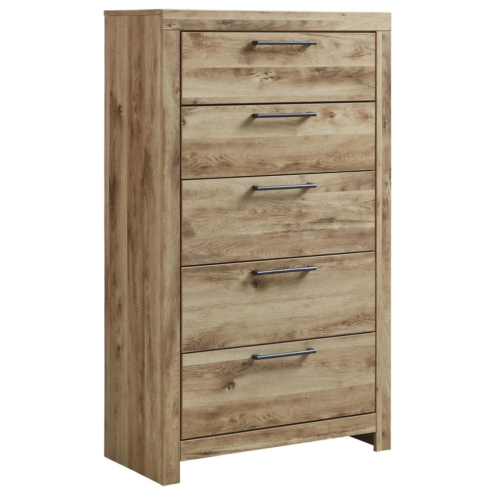 Ashley Hyanna 5-Piece Queen Bedroom Set in Golden Rustic, , large