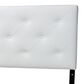 Baxton Studio Baltimore Queen Upholstered Panel Headboard in White, , large