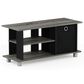 HOMLUX 31.5" Entertainment Center TV Stand with Bin Drawers in French Oak Grey and Black, , large
